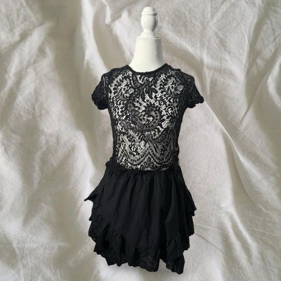 Ambiance Tops - Ambiance Black Lace Sheer Top